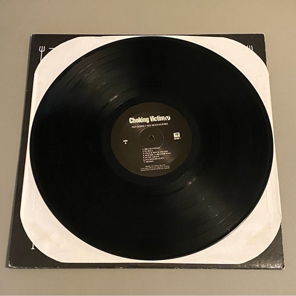 🖤 1999 Choking Victim No Gods No Managers LP Vinyl Punk Rock - Picture 7 of 15